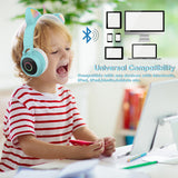 Cute Kids Headphones Unicorns Wireless Earphones LED Light Cat Ear Girls Boys Bluetooth Headset HIFI Stereo Bass With Microhpone