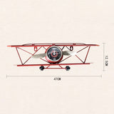 Creative European Retro Iron Aircraft Home Wall Decoration Electronic Clock