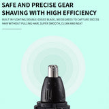 Keme 385 3in1 Waterproof Nose Ear Hair Trimmer For Men Rechargeable Eyebrow Beard Trimmer Electric Ear Cleaner Nose Hair Removal