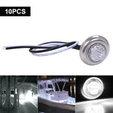 10pcs Waterproof Side Marker Indicators LED Bullet Lamp Mini Light 3/4"for Truck Bus Trailer Caravan Boat Motocycle 12V