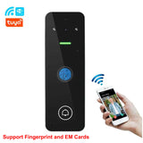 Tuya WIFI fingerprint keypad RFID controller Waterproof Video Intercom Wired Camera Door Entry System for Apartment/Villa