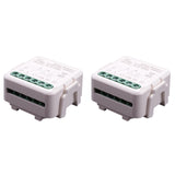 2X Tuya Zigbee Light Switch Module No Neutral Wire, 2 Way Control Smart Breaker Works With Alexa Google Home (2 Gang)