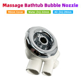 Φ90mm Cover 32mm Water-in ABS Chromed Cap PVC V- Shaped Base Massage Bathtub Bubble Hot Tub Water Jet Nozzle