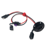 DIY Socket Sidewall Port Waterproof Quick Connect Panel Mount 16AWG SAE Cable for Solar Generator Battery Charger