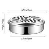 Stainless Steel for Coils, Fireproof Spiral Container, Portable Metallic Mosquito Coil Holder