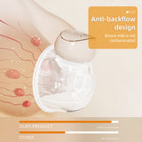 BEBEBAO Wearable Electric Breast Hands Free Milk Pump with LED Display 3 Modes 10 Levels of Suction 240mL Capacity