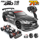 1:10 70km/h High-speed Drift Remote Control 2.4G 4WD Off-road Vehicle Dual-speed Rc Car Children's Christmas Gift