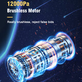 Brushless Cordless Handheld Mini Vacuum Cleaner - Dual Use for Home & Car, with Built-in Battery