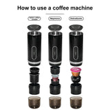 Portable Italian Espresso 3-in-1 Capsule Powder Electric Outdoor Car Mounted Wireless Heating Coffee hine Fast Charge