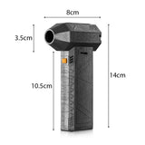 130000RPM Electric Air Duster with Turbo Fan - Adjustable Wind Speed, Handheld Jet Dry Blower for Home, Garden, Leaf, Cars, Keyboards