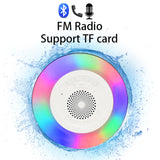 Waterproof Shower speaker BT Bathroom FM Radio RGB 5W TWS Bluetooth speakers box with Microphone Folat on Water Pool Bath
