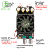 ZK-6001 DC 18-20V Active Subwoofer Amplifier Board Low-Pass Filtering Single Channel 600W Frequency Volume Adjustment TPA3225