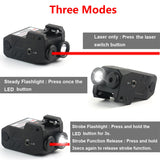 USB Rechargeable Tactical LED Weapon Gun Light Red Dot Laser Sight Combo 350LM Pistol Flashlight For 20mm Picatinny Rail Mount