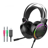 X2 RGB Game Luminous Earphone Wired USB Computer Network Class Head-Mounted Headset