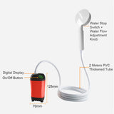 3600/4800/7800mAhPortable Camp Electric Shower Pump IPX7 Waterproof with Digital Display for Camping Hiking Travel