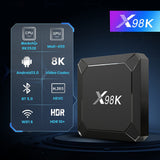 X98K Android 13 Media Player RK3528 Quad-Core Dual WiFi BT 5.0 8K 2/4GB 16/32GB Smart TV BOX