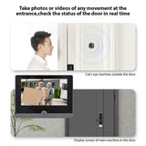 WiFi Video Doorbell for Apartment - 2.4GHz Peephole Camera with 4.3-inch IPS Display, Tuya APP, 1080P, 120-Degree Visible Night Vision
