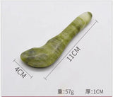 high polished natural green rib rod sticker jade mushroom hot spa guasha stone energy olive oil volcano massage scraping