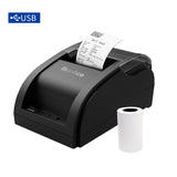 Bisofice Desktop 58mm Thermal Receipt Wired Barcode Printer USB Connection with 1 Roll Paper Inside Support ESC Command