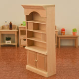 1/12 Dollhouse Miniature Furniture Multifunction Wood Cabinet Bookcase Bookshelf For Pretend Play Toy