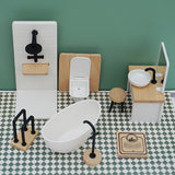 1/12 Simulation Washbasin Tub Toilet Model Doll Bathroom House Miniature Furniture Parts