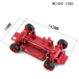 2.4G Metal 1/28 4X4 RC Frame Mosquito Drift Racing Car With Battery Receiver Motor Servo ESC Electronic Equipment