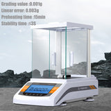 Laboratory Analytical 0.1mg/0.0001g Digital Scale Electronic Balance 220g with Windshield and Calibration Weight