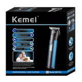 Kemei KM-724 Factory Direct Selling High Quality Carbon Steel Cutter Head Cordless Electric Hair Clipper