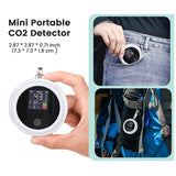 CO2 Monitor Meter Sensor Indoor Air Quality Carbon Dioxide Monitor With Alarm With 400-5000 PPM-NDIR CO2 Tester(Black)