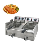 Professional CE Certificate Kitchen Equipment Electric Industrial Deep Fryer with 2 Tank