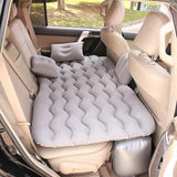 (Gray) Car Travel Inflatable Mattress Rear Seats Air Bed Rest Cushion for Vehicle Outdoor Grass