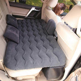 (Black) Car Travel Inflatable Mattress Rear Seats Air Bed Rest Cushion for Vehicle Outdoor Grass