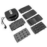 750W Electric Waffle Donut Maker Panini Press Grill Nut Shell Shaped Cake Maker with Removable Non Stick Plates Auto Temperature Control EU Plug 220V