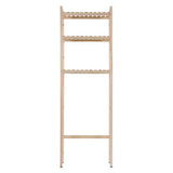 3-Tier Wood Construction Storage Shelf Rack Over Toilet Compact Bathroom Organizer