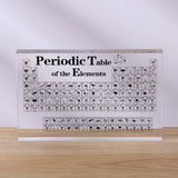 Chemical Element Display Acrylic Periodic Table Kids Teaching School Display With Real Elements Samples Letter Decoration