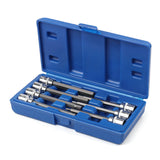 7Pcs Allen Key Bits Screwdriver Extra Long 3/8'' Drive Hex Point End Bit Socket 110MM Socket Adatper For Torque Socket Wrench