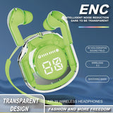 Air39 Transparent ENC Noise Reduction Game Bluetooth Headphone Long Battery Life 3D Sound Field and Bass Bluetooth 5.3 Headset