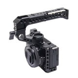 Universal Camera Top Handle Grip Video Stabilizing Rig with Cold Shoe Adapters for Sony Camera Cage Microphone LED Light Monitor