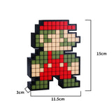 Creative 80s Super Mario Brothers Pixel People Pickup Rhythm Atmosphere Night Light Esports Room Decoration