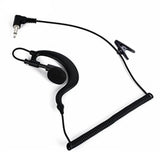 3.5mm Hook Headset for Walkie Talkie Ear Radio Earpiece Clip Single Earphone with Coiled Cable