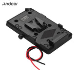 Andoer Back Pack Plate Adapter with D-tap Output Sony V-Mount V-Lock Battery External for DSLR Camera Camcorder Video Light