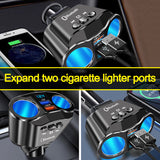 4.8A Car Charger Dual USB Chargers For Phone Tablet Android Car Cigarette Lighter with Handsfree Bluetooth 5.0 car MP3 Player