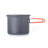 Outdoor Camping 4 in 1 Picnic Pot 2-3 Person Camping Pot Sets Portable Hiking Cookware Picnic Pot Pan Set