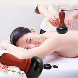 Natural Electric Bianstone for Face Back Slimming Body Skin Lift Care Spa Meridian Dredging Muscle Gua Sha Massage Tool