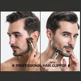 New Resuxi LM-911 Salon Home Boy Oil Head Carving Clipper Retro Charging Pusher with Base Hair Trimmer for Men