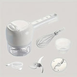 1pc, Electric Vegetable Slicer, Wireless Food Processor, 3 Functions, Rechargeable Food Processor, Electric