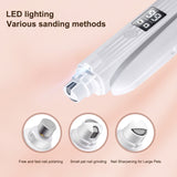 2 in 1 Electric Clipper Rechargeable Dog Nail Trimmer Grinder Quiet and Low Vibration with LED Lights