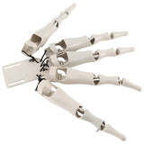 White Halloween Articulated Skeleton Hands Realistic Horror Ghost Claw Props Finger Glove