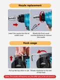 18V Heat Shrink Wrapping Hot Gun Air Dryer Soldering Thermal Blower with LED display, Tool only, No battery