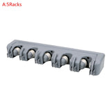 3/4/5 Position Wall Mounted Multi-Functional Mop Broom Holder Magic Plastic Mop Holder Bathroom Kitchen Shelf Storage Holder